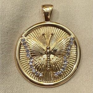 Jane Win 14K Gold Plated Butterfly Pendant